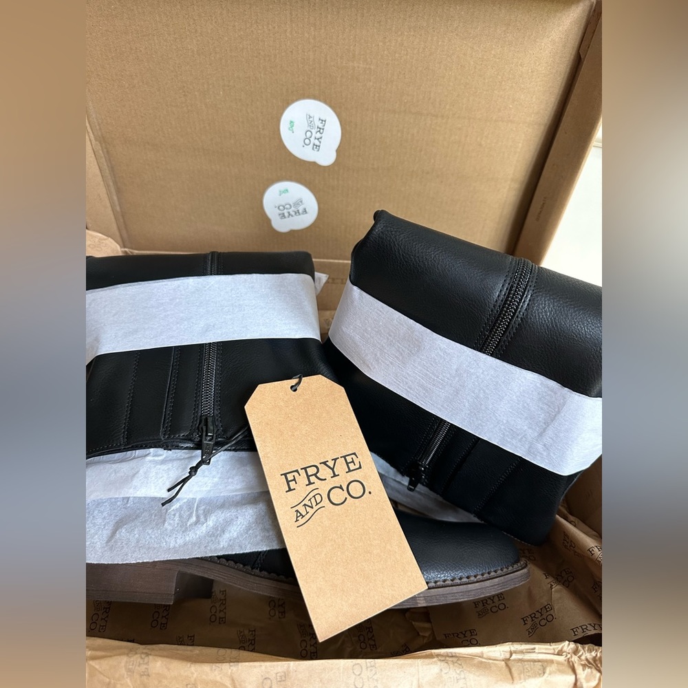 Frye and Co. flat heel riding boots. New in box